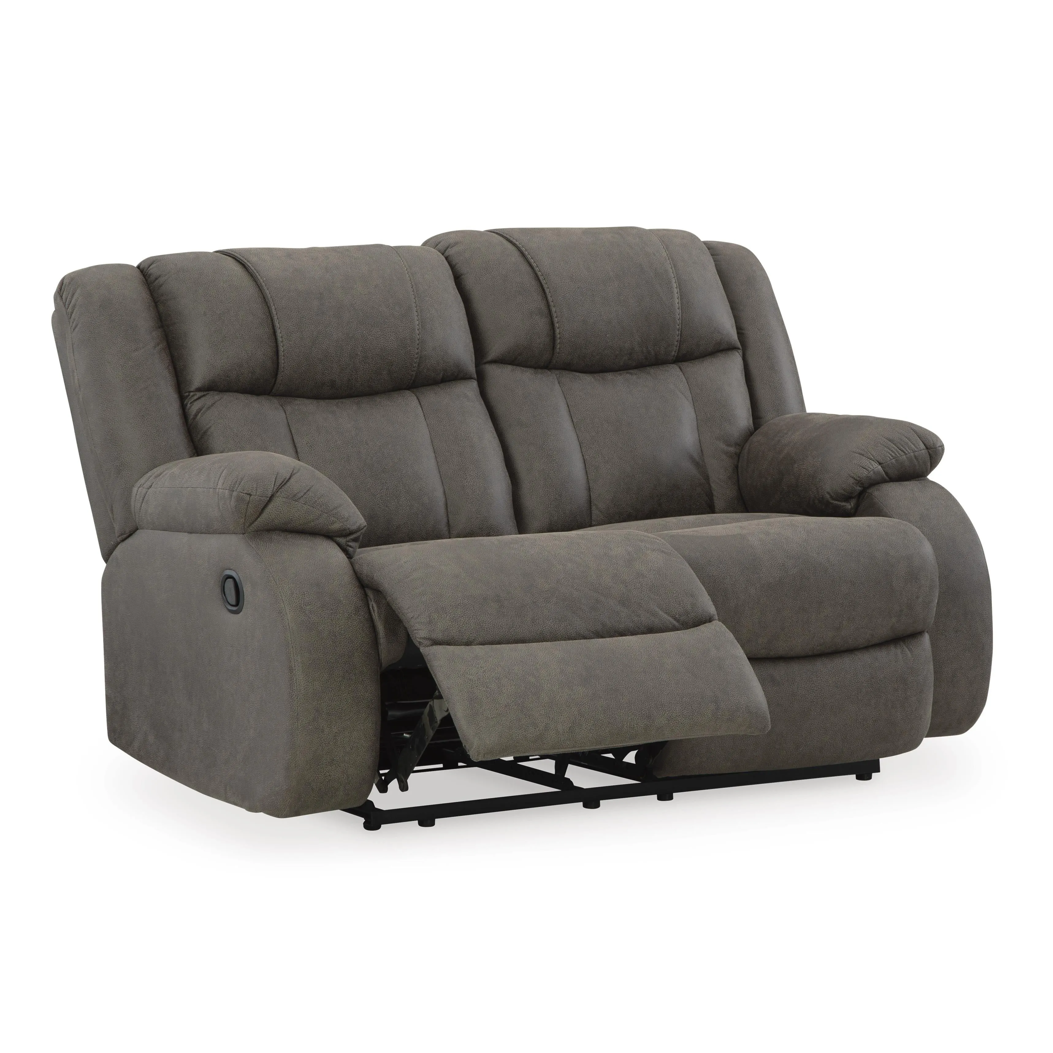 Signature Design by Ashley First Base Reclining Leather Look Loveseat 6880486C